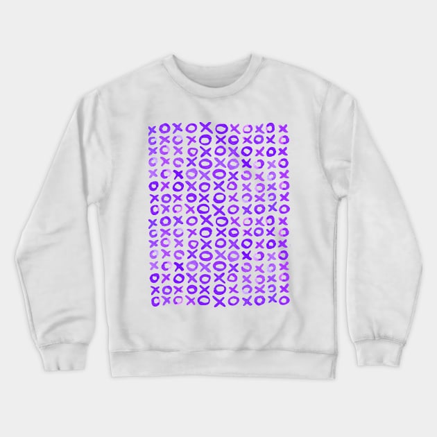 Xoxo valentine's day - purple Crewneck Sweatshirt by wackapacka